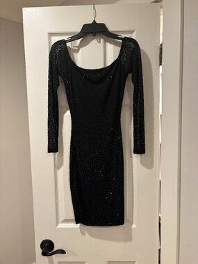 Windsor Black rhinestone dress